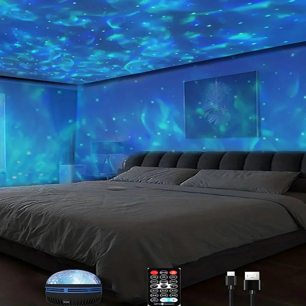 1pc Star Projector, Galaxy Projector, Water Ocean Wave Projector For